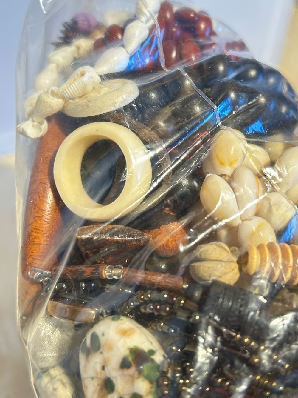 *Reserved*Mixed Wood & Shell Bead Jewelry Collection - Picture 6 of 9